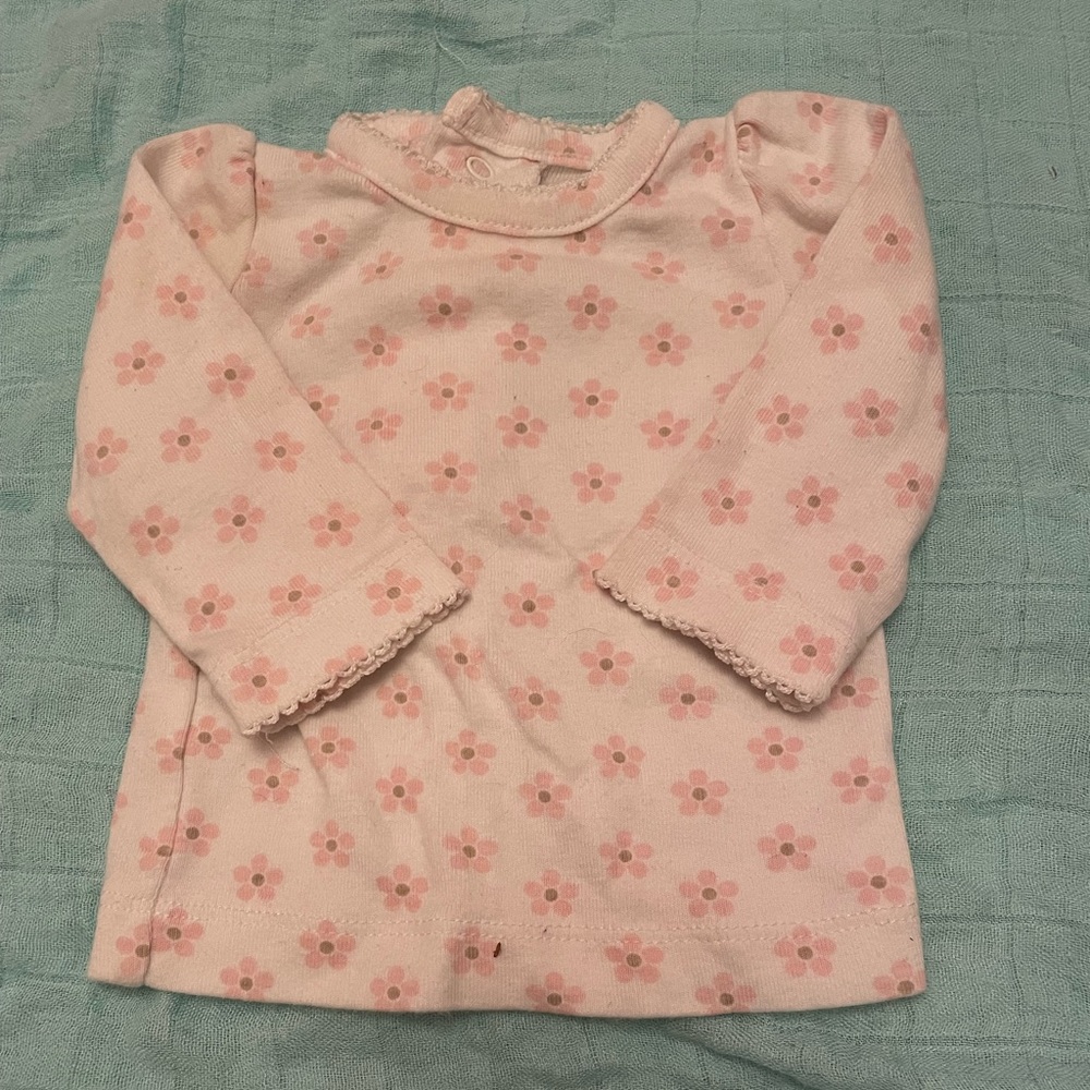 Floral long sleeve baby shirt